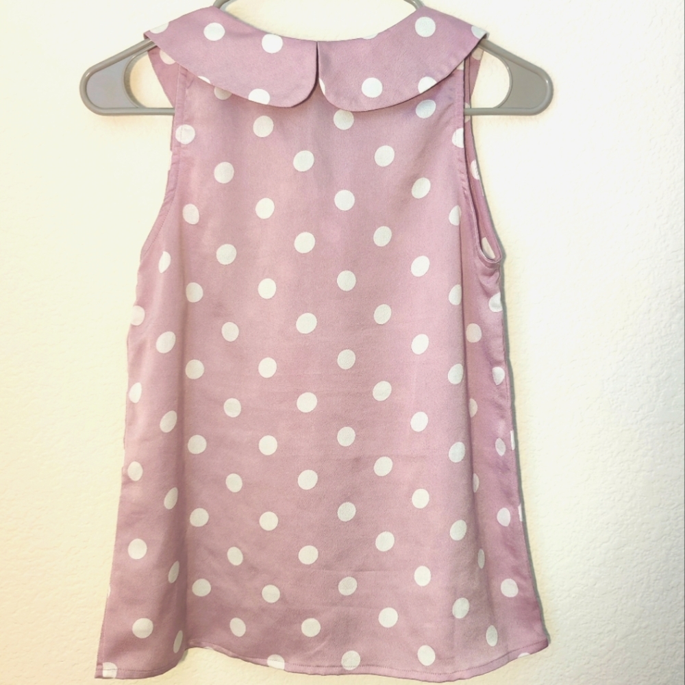 Zink London Women's Lavender Printed  Polka Dot Top - Picture 4 of 6